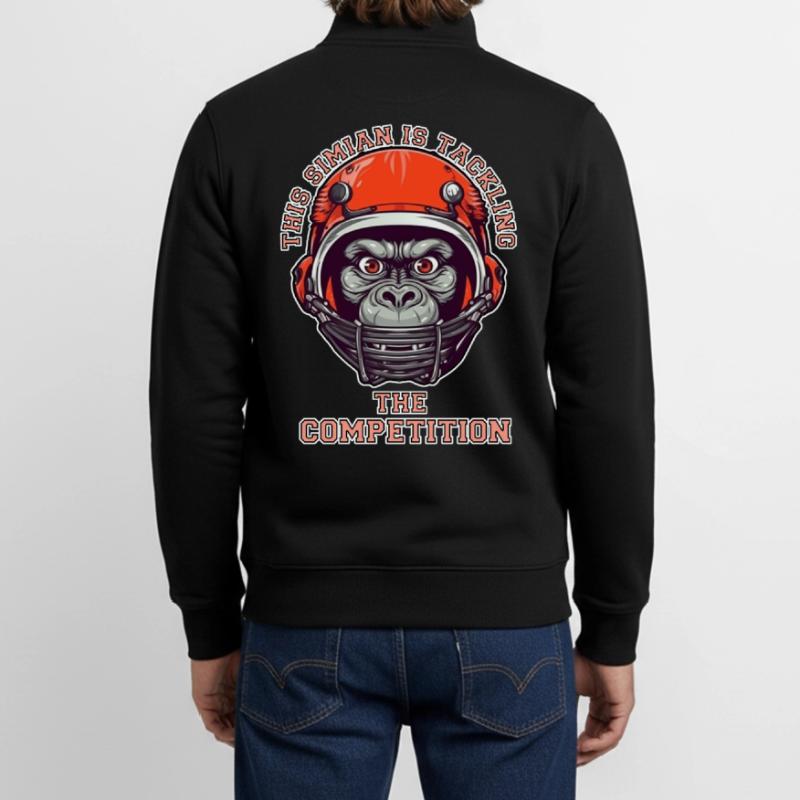 self-confident monkey accepts the challenge Unisex Organic Zip Sweatshirt by Stanley/Stella