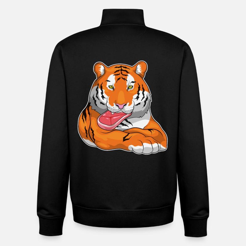 Tiger Fleisch - Unisex Organic Zip Sweatshirt von Stanley/Stella - Schwarz