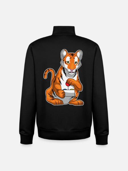 Tiger Gamer Controller - Unisex Organic Zip Sweatshirt von Stanley/Stella - Schwarz