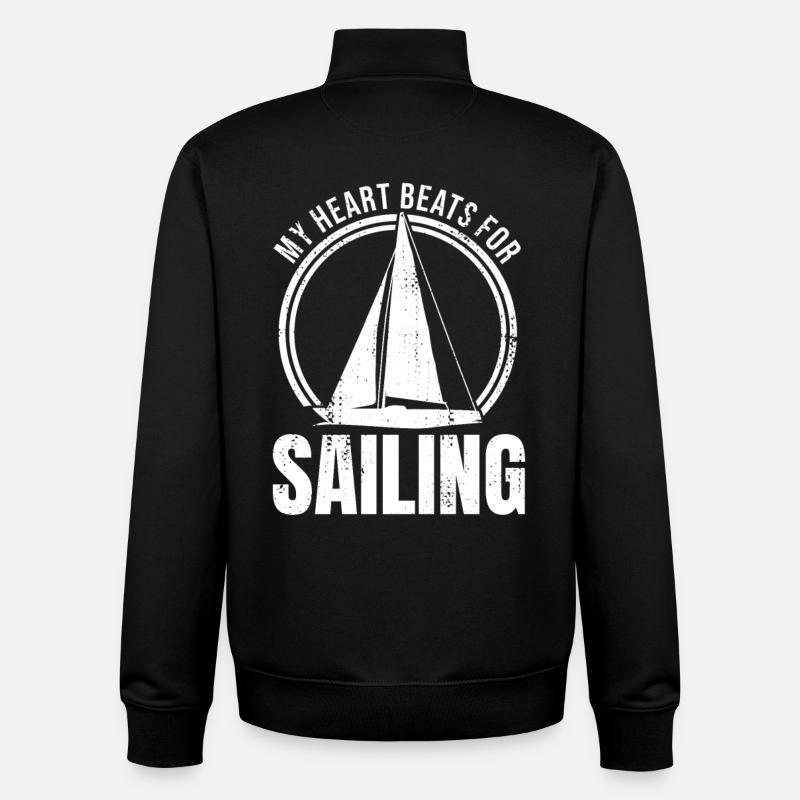 Motivation Segeln - Unisex Organic Zip Sweatshirt von Stanley/Stella - Schwarz