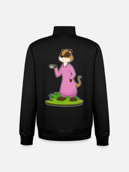 Meerkat Coffee Mug - Unisex Organic Zip Sweatshirt by Stanley/Stella - black