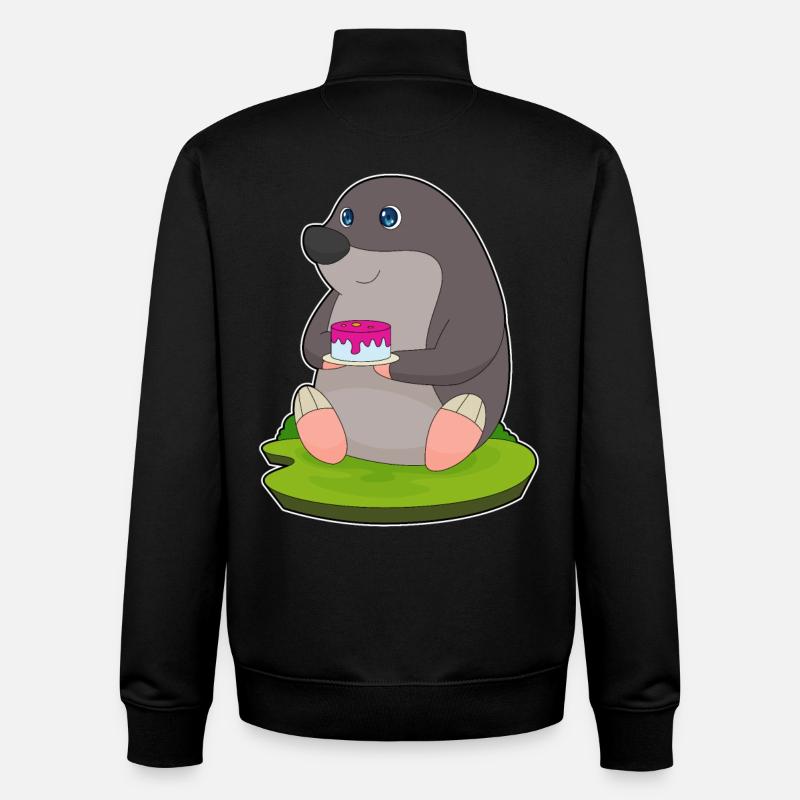 Gâteau taupe - Sweat zippé unisexe en coton bio Stanley/Stella - noir