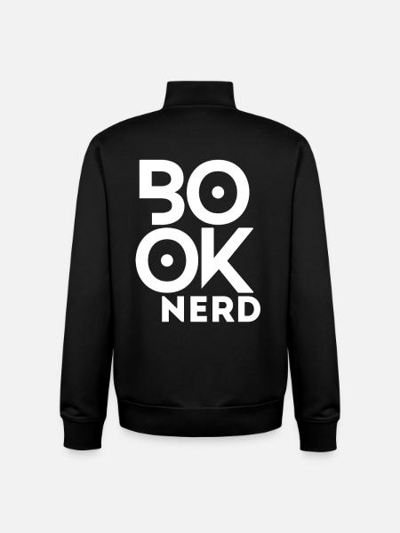 Funny Reading Book Nerd - Unisex Organic Zip Sweatshirt by Stanley/Stella - black