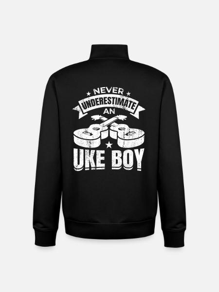Little ukulelist - Unisex Organic Zip Sweatshirt by Stanley/Stella - black