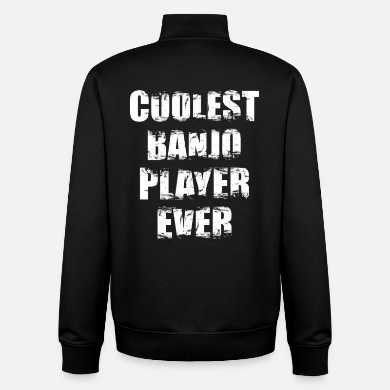 Coolest Banjo Player - Unisex Organic Zip Sweatshirt by Stanley/Stella - black