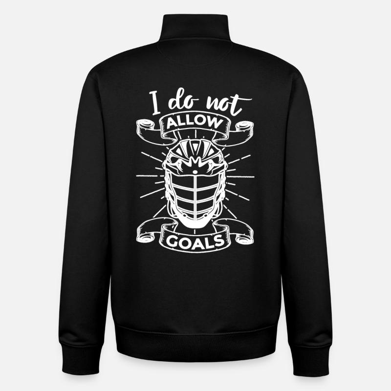 Gardien de but de crosse - Sweat zippé unisexe en coton bio Stanley/Stella - noir