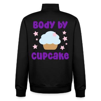 Body by cupcake - Unisex Organic Zip Sweatshirt von Stanley/Stella - Schwarz - Hinten - AI Model Male 185 light (185cm)