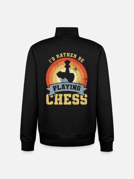 I'd Rather Be Playing Chess - Unisex Organic Zip Sweatshirt by Stanley/Stella - black