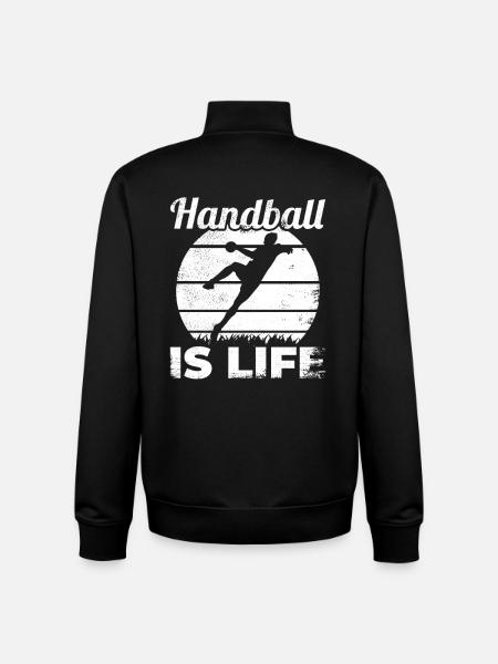 Handball player love - Unisex Organic Zip Sweatshirt by Stanley/Stella - black