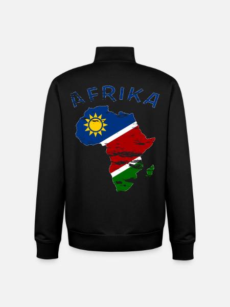 Namibia Map of Africa used - Unisex Organic Zip Sweatshirt by Stanley/Stella - black
