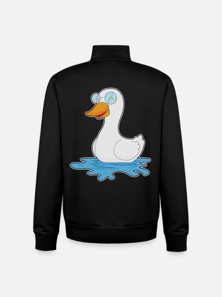 Lunettes de canard - Sweat zippé unisexe en coton bio Stanley/Stella - noir