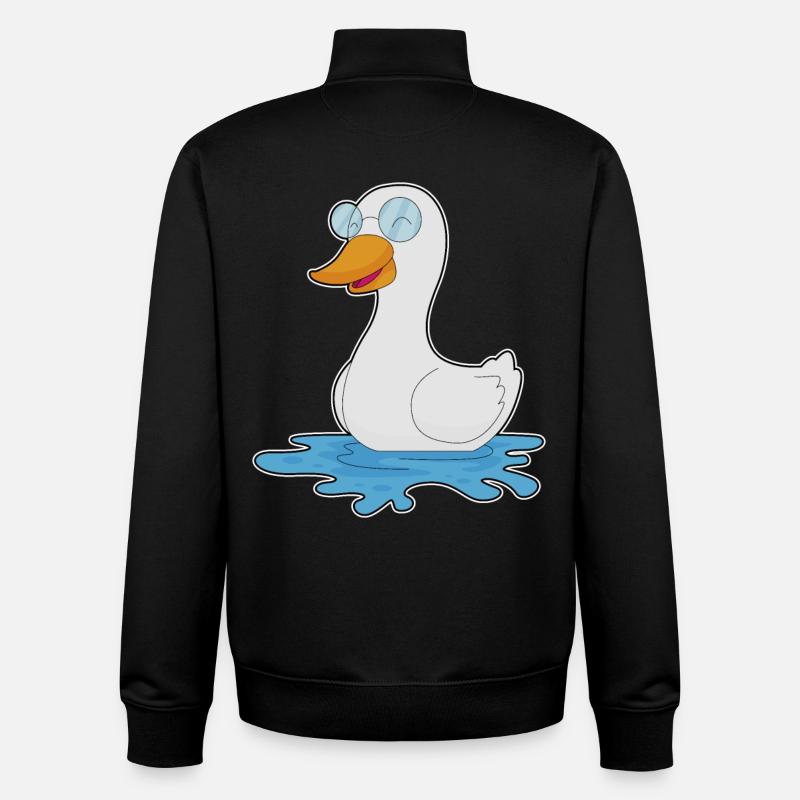 Duck Glasses - Unisex Organic Zip Sweatshirt by Stanley/Stella - black