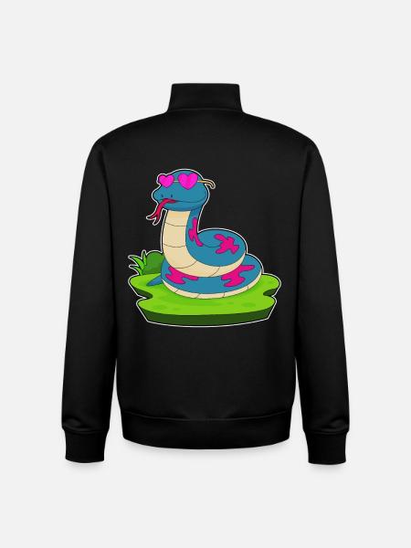Lunettes serpent - Sweat zippé unisexe en coton bio Stanley/Stella - noir