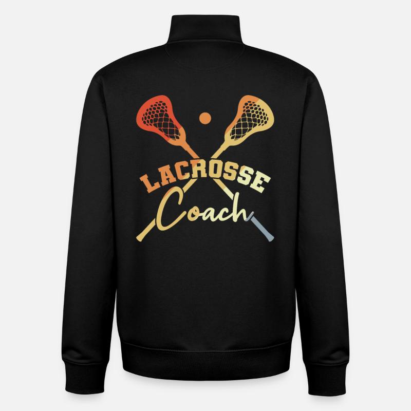 Lacrosse Trainer - Unisex Organic Zip Sweatshirt by Stanley/Stella - black