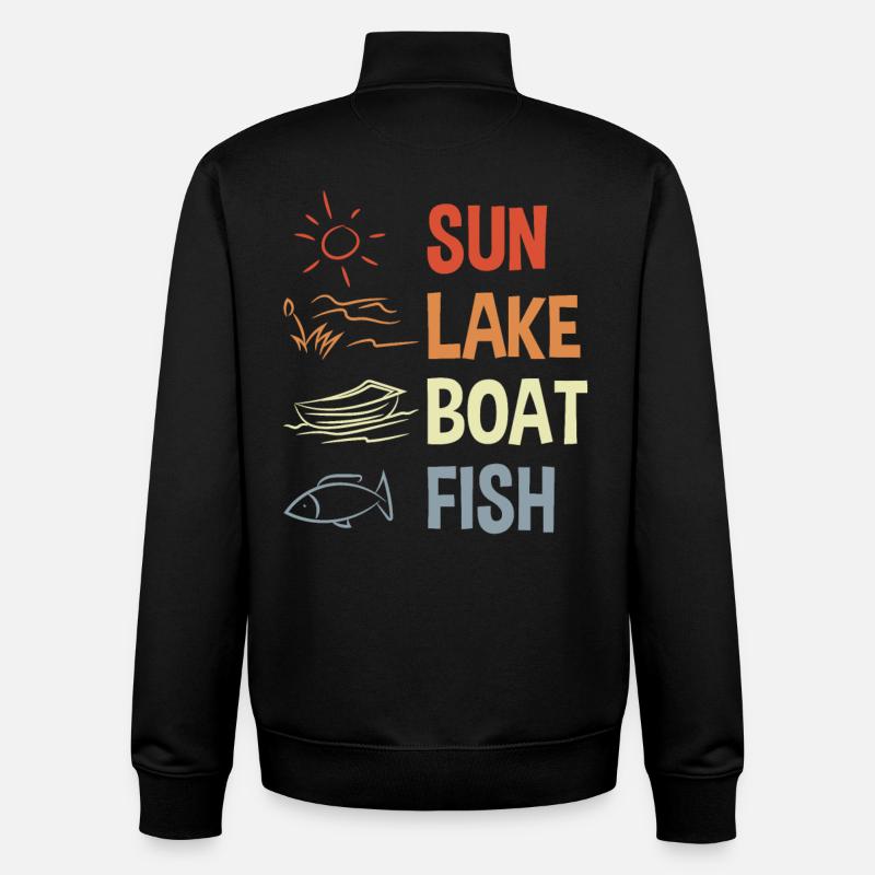 Fischer Spruch - Unisex Organic Zip Sweatshirt von Stanley/Stella - Schwarz