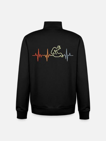 Judoka Heart palpitations - Unisex Organic Zip Sweatshirt by Stanley/Stella - black