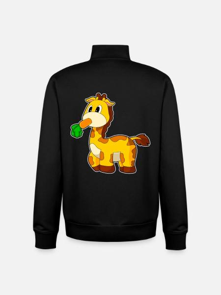 Giraffe Carrot - Unisex Organic Zip Sweatshirt by Stanley/Stella - black