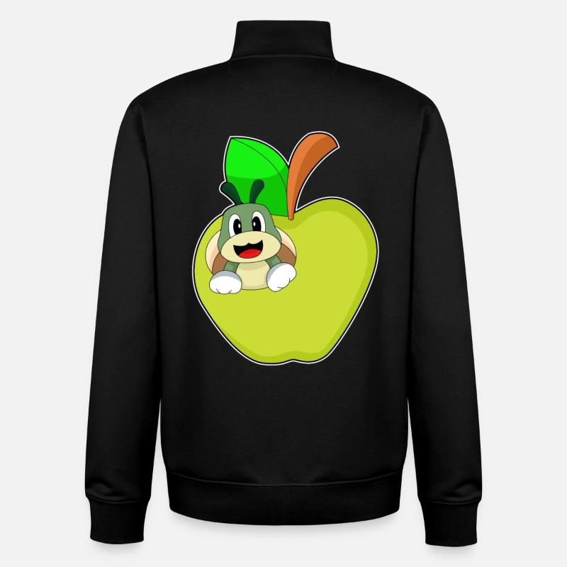 Caterpillar Apple - Unisex Organic Zip Sweatshirt by Stanley/Stella - black