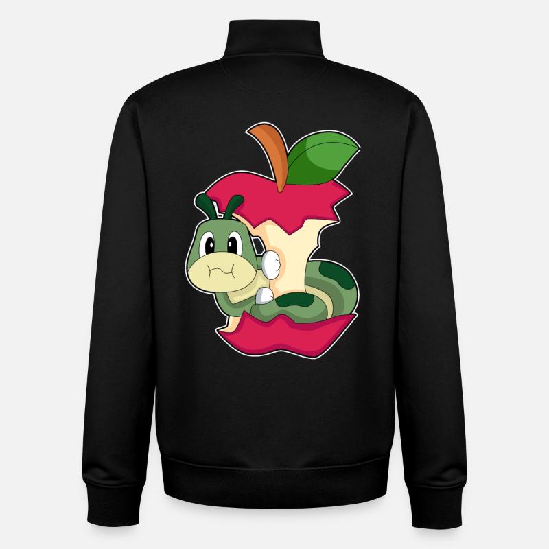 Raupe Apfel - Unisex Organic Zip Sweatshirt von Stanley/Stella - Schwarz