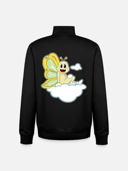 Butterfly Clouds - Unisex Organic Zip Sweatshirt by Stanley/Stella - black