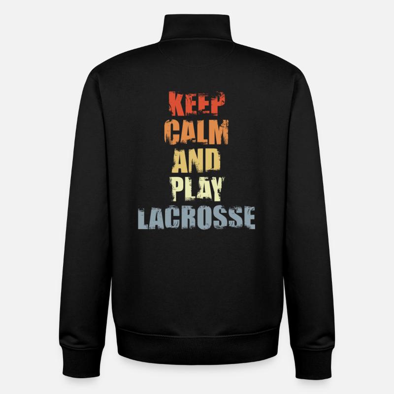 Jouer à la crosse - Sweat zippé unisexe en coton bio Stanley/Stella - noir