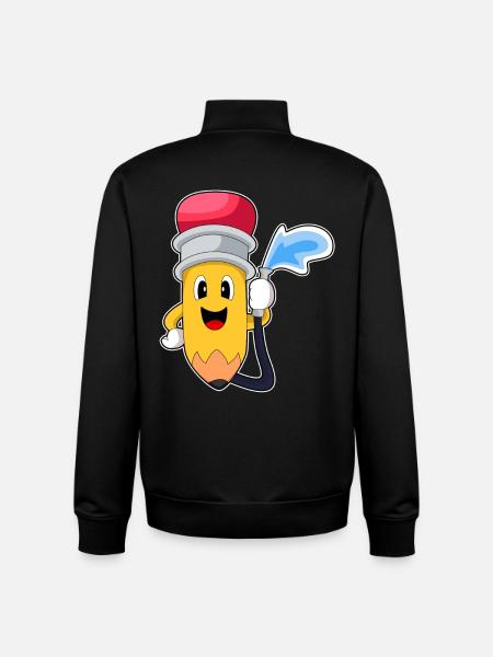 Pompiers Crayons Brigade - Sweat zippé unisexe en coton bio Stanley/Stella - noir