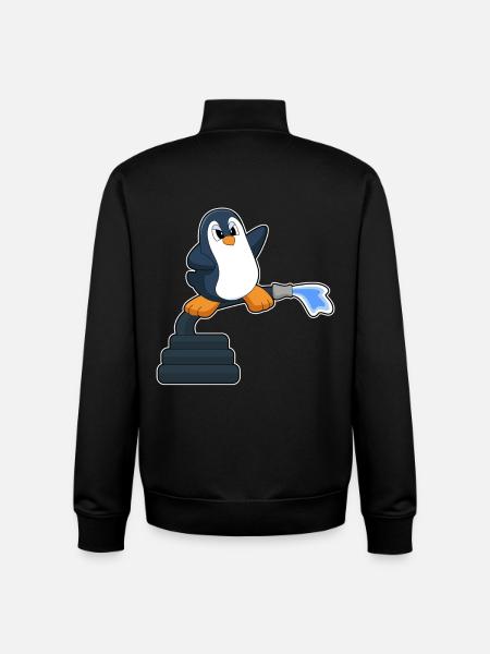 Brigade des pompiers Penguin Fire Hose - Sweat zippé unisexe en coton bio Stanley/Stella - noir