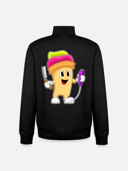 Cupcake Friseur Rasierer - Unisex Organic Zip Sweatshirt von Stanley/Stella - Schwarz