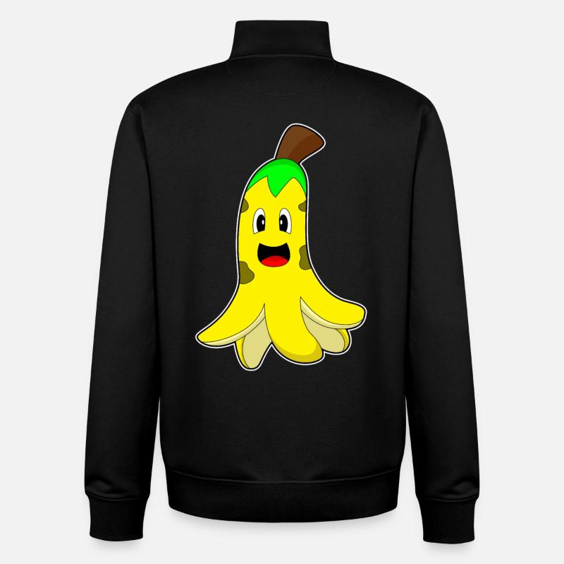 Krake Banane - Unisex Organic Zip Sweatshirt von Stanley/Stella - Schwarz