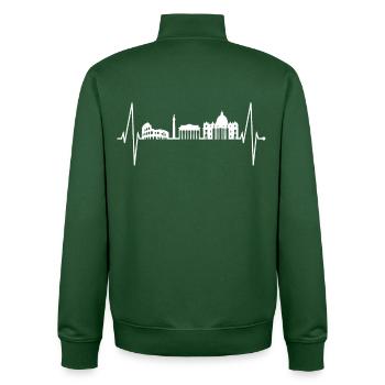 Rom Kolosseum Herzschlag Roma Skyline Rome Italien - Unisex Organic Zip Sweatshirt von Stanley/Stella - Flaschengrün - Hinten - AI Model Male 185 dark (185cm)