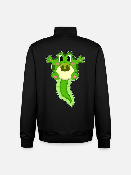 Frog Baby Pacifier - Unisex Organic Zip Sweatshirt by Stanley/Stella - black