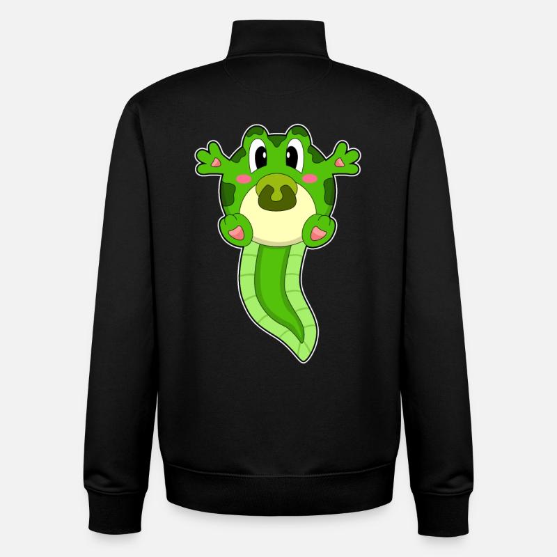 Frosch Baby Schnuller - Unisex Organic Zip Sweatshirt von Stanley/Stella - Schwarz