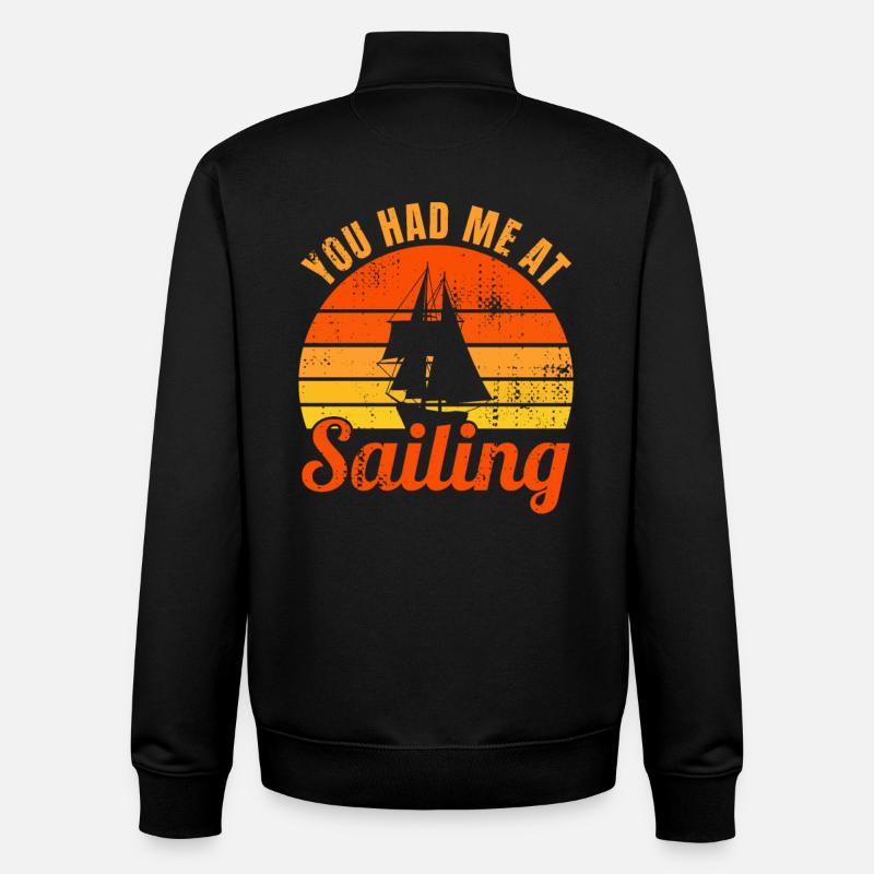 Blague de marin - Sweat zippé unisexe en coton bio Stanley/Stella - noir