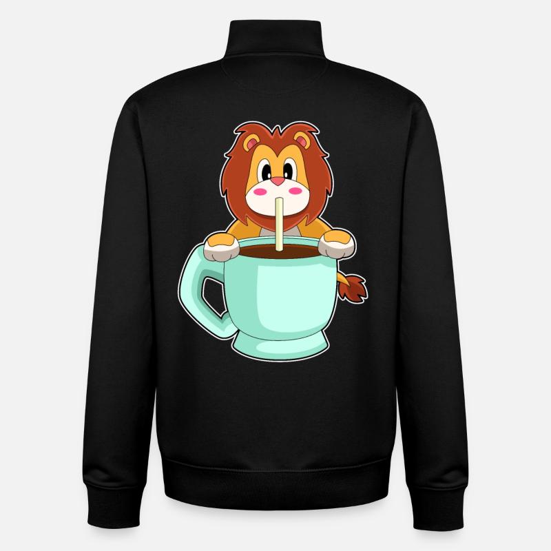 Tasse de café Lion - Sweat zippé unisexe en coton bio Stanley/Stella - noir
