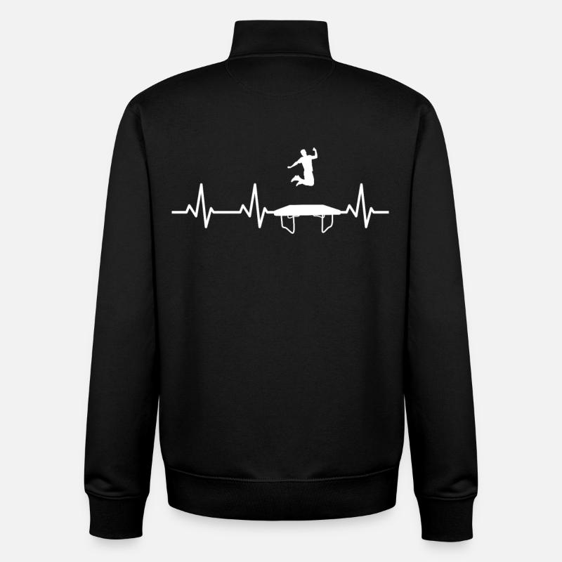 Trampolin Herzschlag - Unisex Organic Zip Sweatshirt von Stanley/Stella - Schwarz