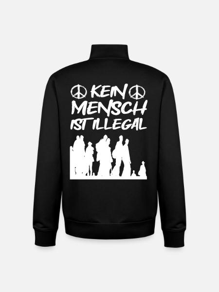 Kein Mensch ist Illegal! - Unisex Organic Zip Sweatshirt von Stanley/Stella - Schwarz