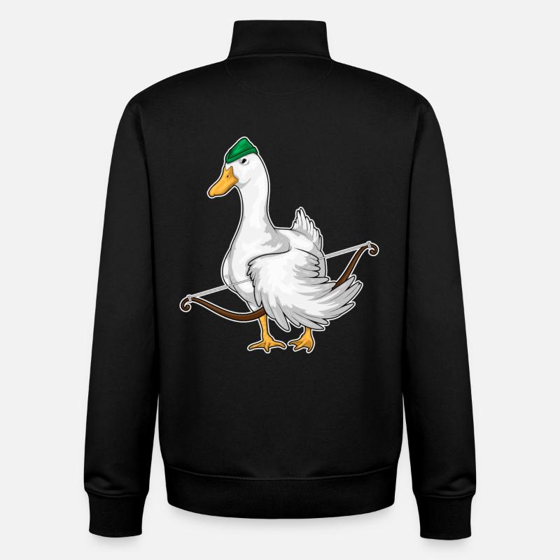 Archer de canard - Sweat zippé unisexe en coton bio Stanley/Stella - noir