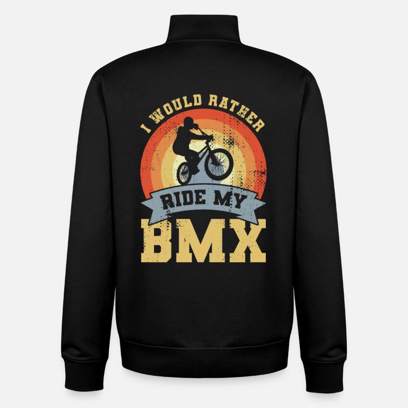 BMX Motivation - Unisex Organic Zip Sweatshirt von Stanley/Stella - Schwarz