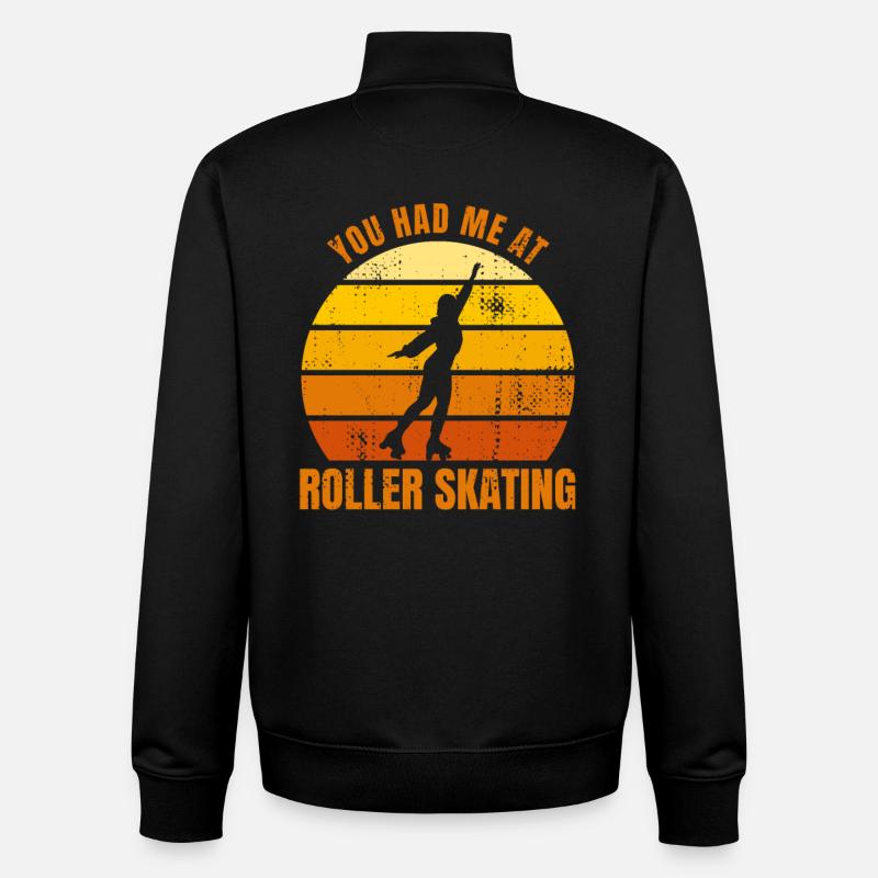 Roller skating - Unisex Organic Zip Sweatshirt by Stanley/Stella - black