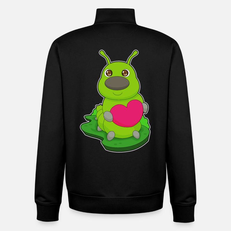 Raupe Herz - Unisex Organic Zip Sweatshirt von Stanley/Stella - Schwarz