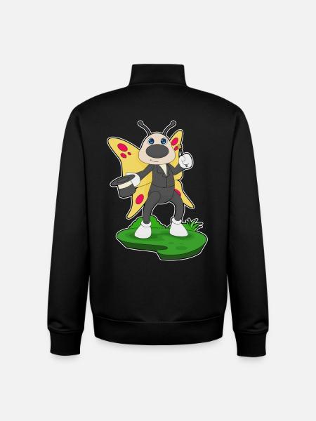 Butterfly Wizard Wand Cylinder - Unisex Organic Zip Sweatshirt by Stanley/Stella - black