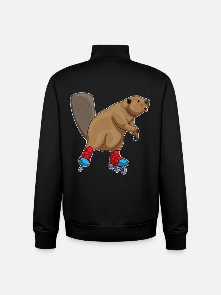 Biber Inline skating Inline skates - Unisex Organic Zip Sweatshirt von Stanley/Stella - Schwarz