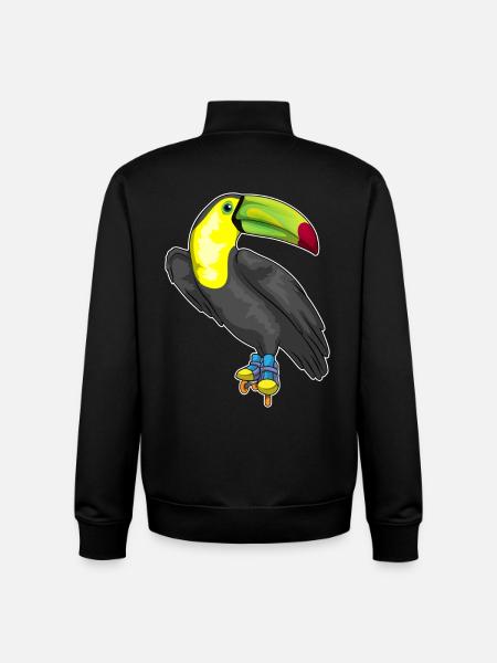 Toucan Inline skating Inline skates - Unisex Organic Zip Sweatshirt by Stanley/Stella - black