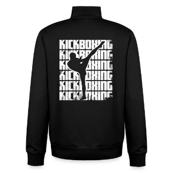 Lustiges Kickboxen - Unisex Organic Zip Sweatshirt von Stanley/Stella - Schwarz - Hinten - AI Model Male 185 light (185cm)