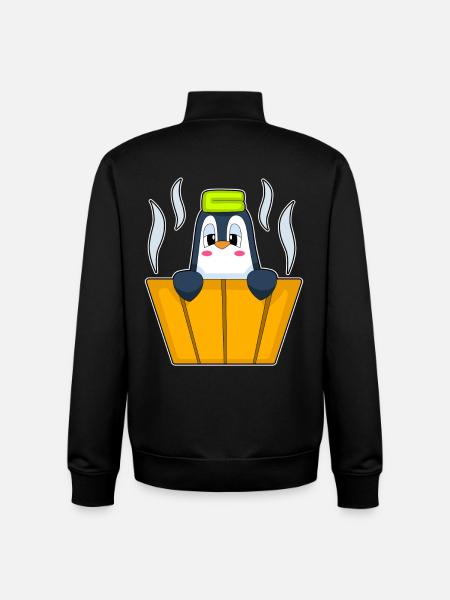 Baignoire pingouin - Sweat zippé unisexe en coton bio Stanley/Stella - noir