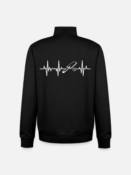 Cricket heartbeat - Unisex Organic Zip Sweatshirt by Stanley/Stella - black