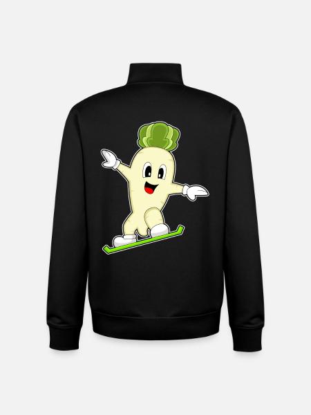 Radish Snowboarder Snowboard - Unisex Organic Zip Sweatshirt by Stanley/Stella - black