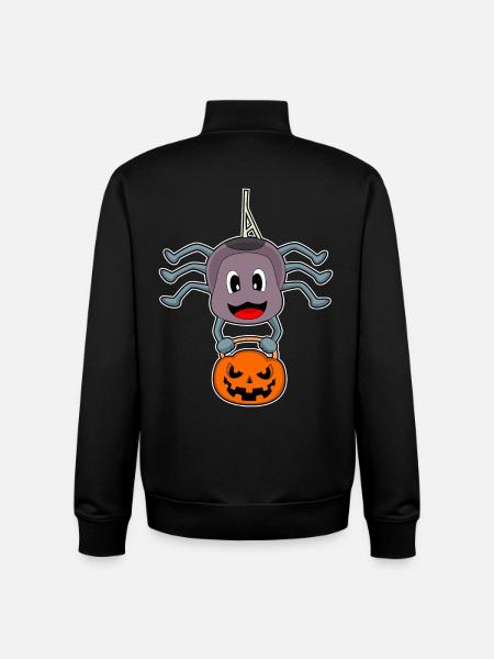 Spider Halloween Bodybuilding - Unisex Organic Zip Sweatshirt by Stanley/Stella - black