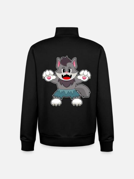 Cat Halloween - Unisex Organic Zip Sweatshirt by Stanley/Stella - black