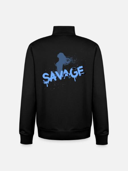 Savage - Unisex Organic Zip Sweatshirt by Stanley/Stella - black